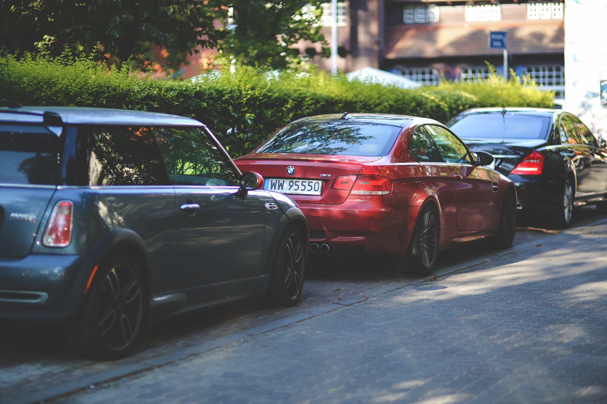cars parallel parked