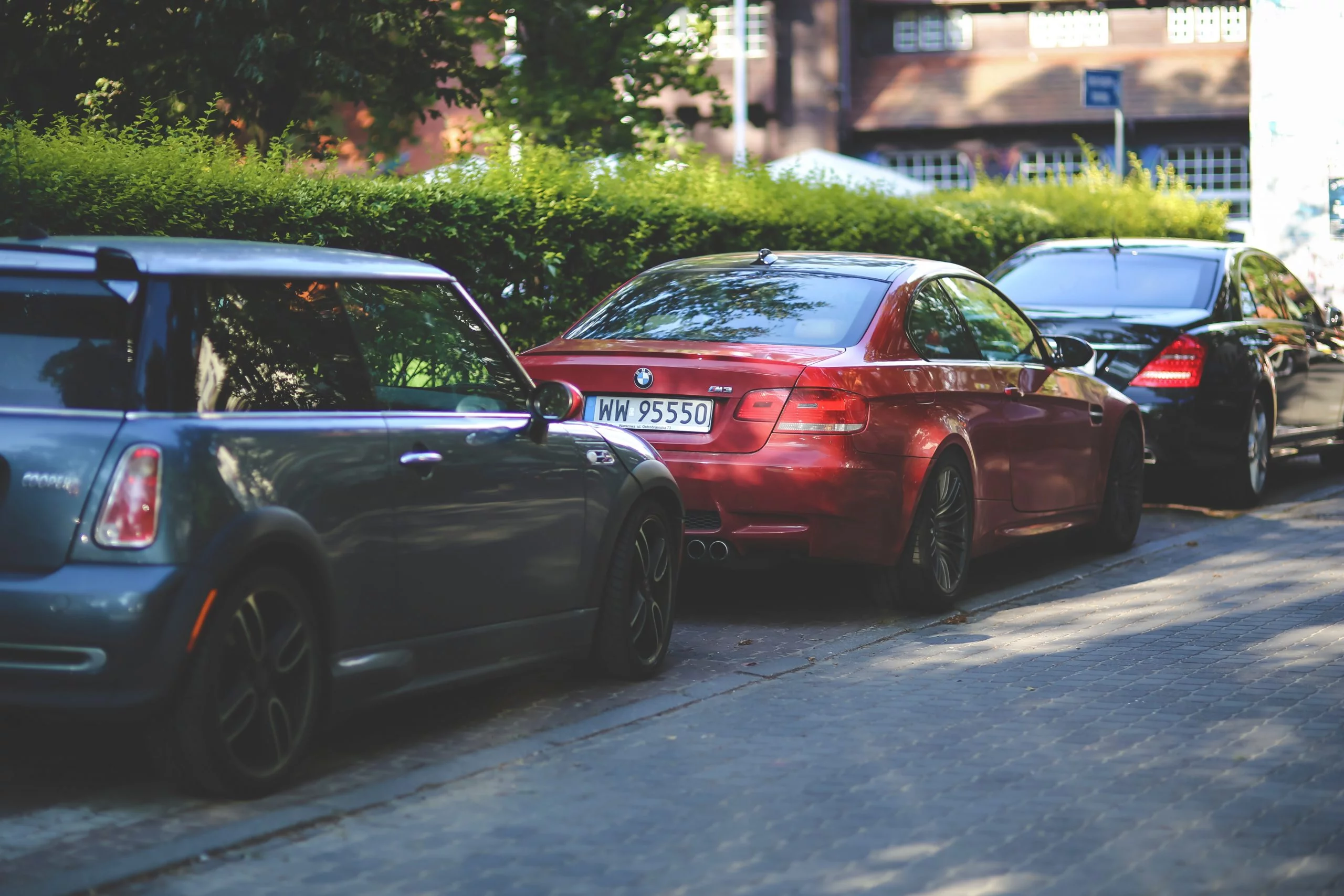 cars parallel parked