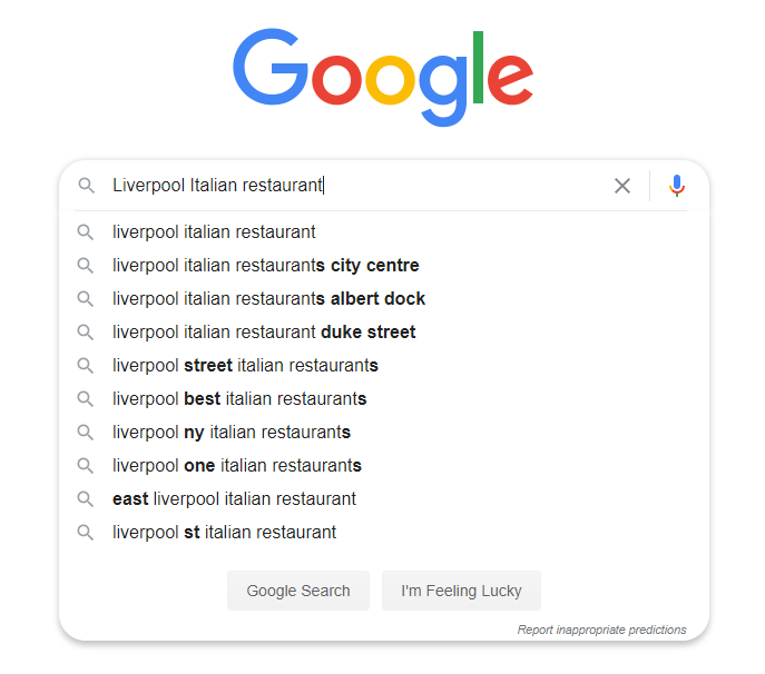 google keyword prediction