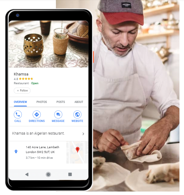 screenshot of google my business on iphone