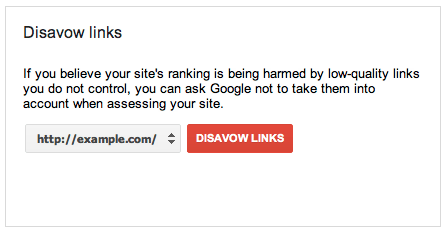 disavow links in google