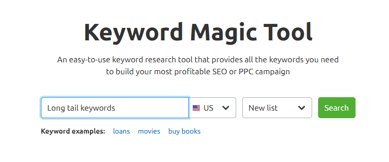 keyword magic tool