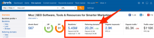 Screenshot of Moz Backlinks