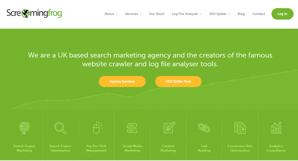 Screaming Frog Homepage