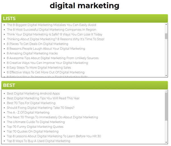 Title generator tool