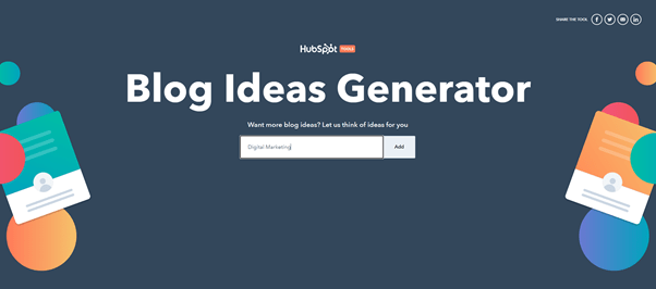 Hubspot blog ideas generator