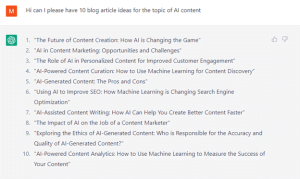 Artificial Intelligence Chat Example
