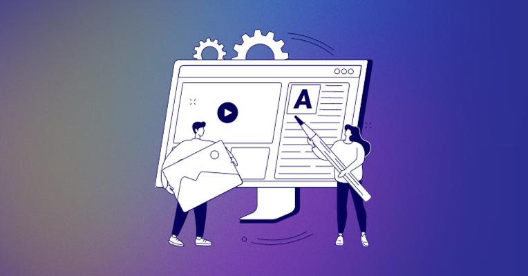 Two individuals collaborating on a computer screen.