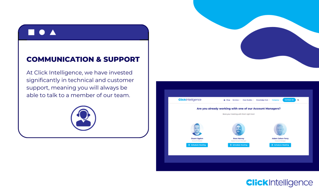 Communication and Support messaging graphic