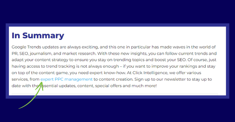 CRO Customer Journey blog example.